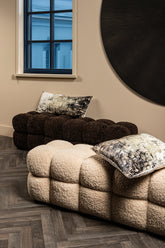 Teddy Bench Beige 160x45x43cm PTMD - Bankje - PTMD - livinglovely.nl