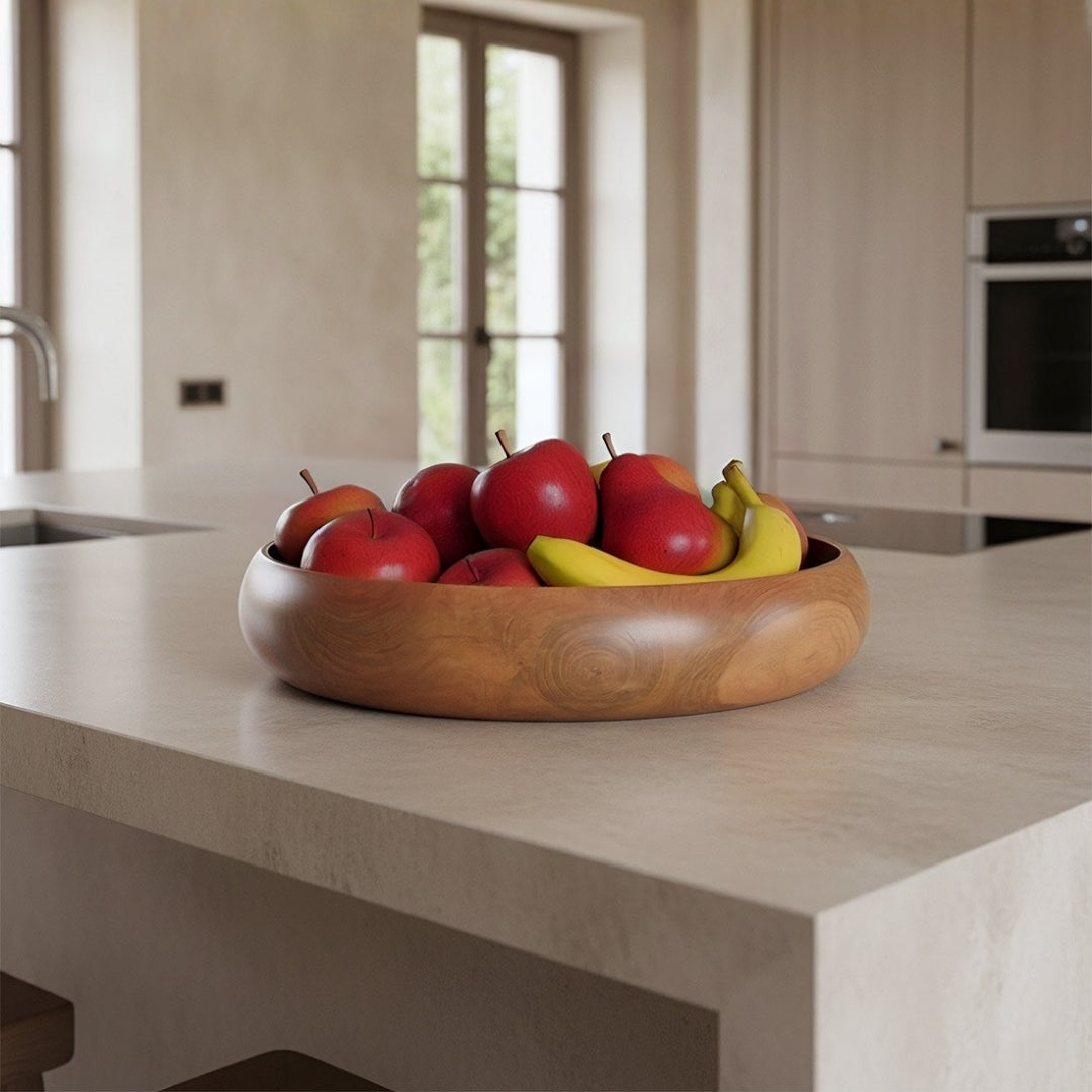 Sera Teakhouten Schaal Large Raw Materials