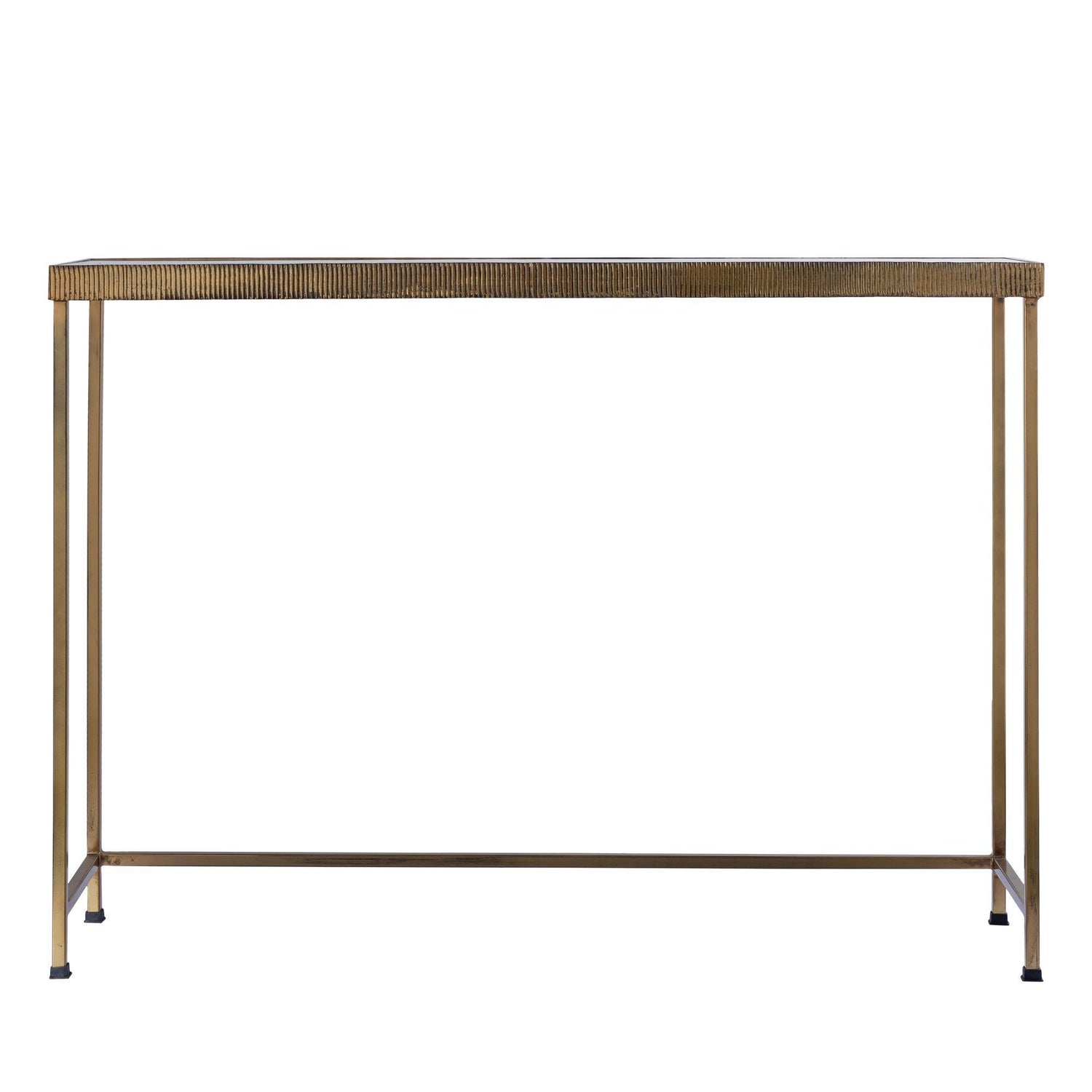 Thari Gold Alu Side Table With Glass Top set van 2 PTMD , Sidetable , PTMD , livinglovely.nl