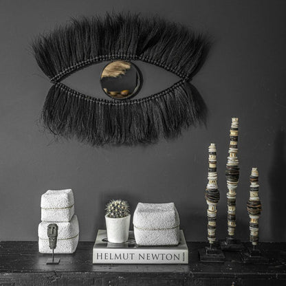 The Black Eye Mirror - Black , Spiegel , Bazar Bizar , livinglovely.nl