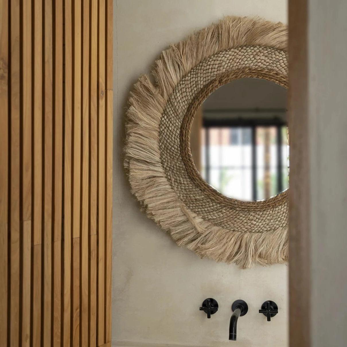 The Capri Mirror - Natural - L , Spiegel , Bazar Bizar , livinglovely.nl