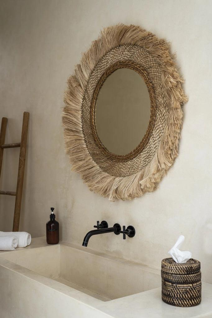 The Capri Mirror - Natural - L , Spiegel , Bazar Bizar , livinglovely.nl