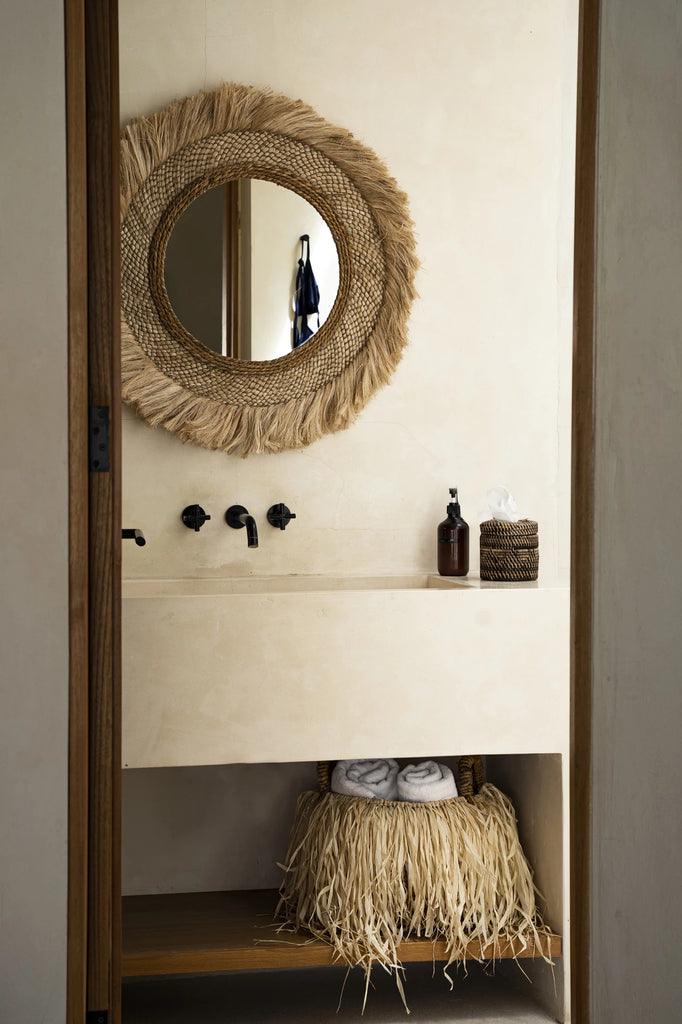 The Capri Mirror - Natural - L , Spiegel , Bazar Bizar , livinglovely.nl