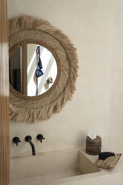 The Capri Mirror - Natural - L , Spiegel , Bazar Bizar , livinglovely.nl