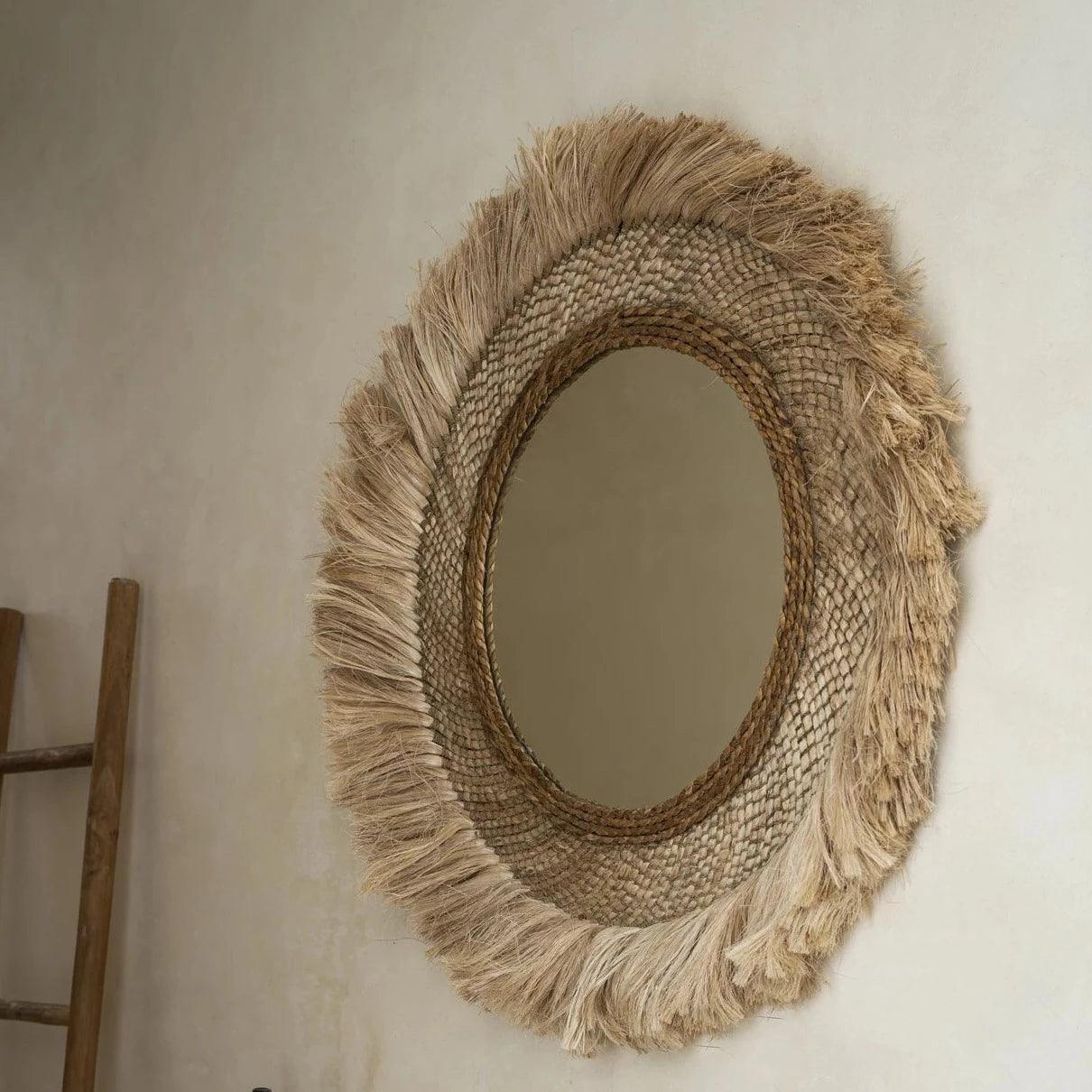 The Capri Mirror - Natural - L , Spiegel , Bazar Bizar , livinglovely.nl