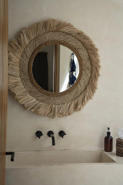 The Capri Mirror - Natural - L , Spiegel , Bazar Bizar , livinglovely.nl