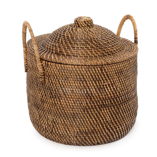 The Colonial Handles Basket - Natural Brown , Mand , Bazar Bizar , livinglovely.nl