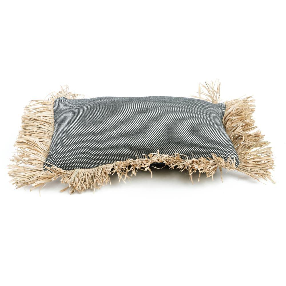 The Cotton Bonita Cushion Cover - Natural Black - 30x50 , Kussenhoes , Bazar Bizar , livinglovely.nl