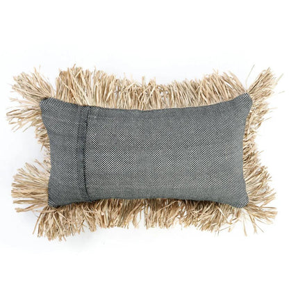 The Cotton Bonita Cushion Cover - Natural Black - 30x50 , Kussenhoes , Bazar Bizar , livinglovely.nl