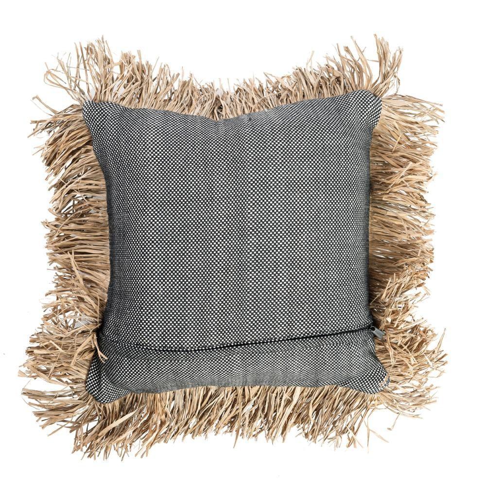 The Cotton Bonita Cushion Cover - Natural Black - 40x40 , Kussenhoes , Bazar Bizar , livinglovely.nl