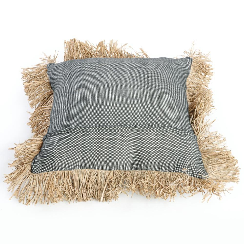 The Cotton Bonita Cushion Cover - Natural Black - 60x60 , Kussenhoes , Bazar Bizar , livinglovely.nl