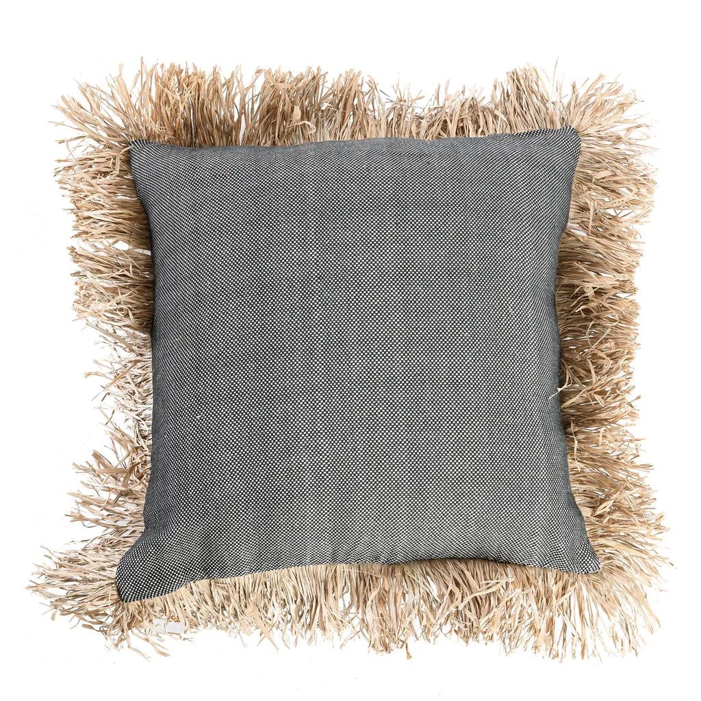 The Cotton Bonita Cushion Cover - Natural Black - 60x60 , Kussenhoes , Bazar Bizar , livinglovely.nl