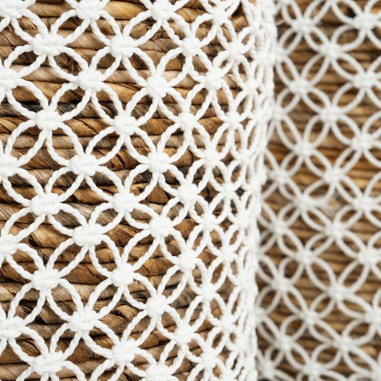 The Crossed Stitched Macrame Basket - Large , Mand , Bazar Bizar , livinglovely.nl