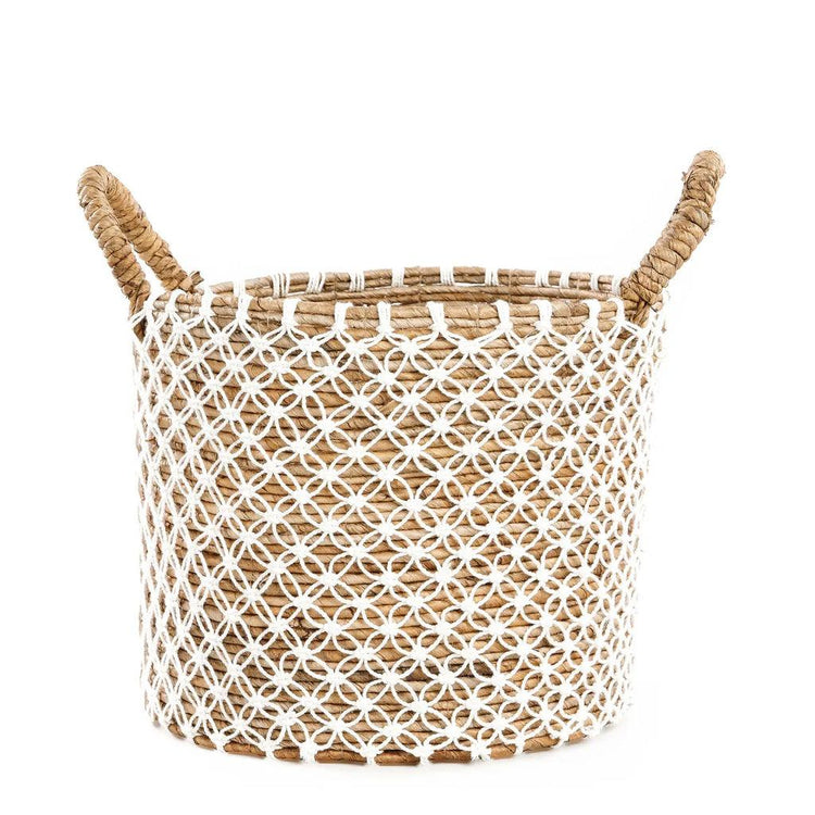 The Crossed Stitched Macrame Basket - Medium , Mand , Bazar Bizar , livinglovely.nl