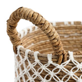 The Crossed Stitched Macrame Basket - Medium , Mand , Bazar Bizar , livinglovely.nl