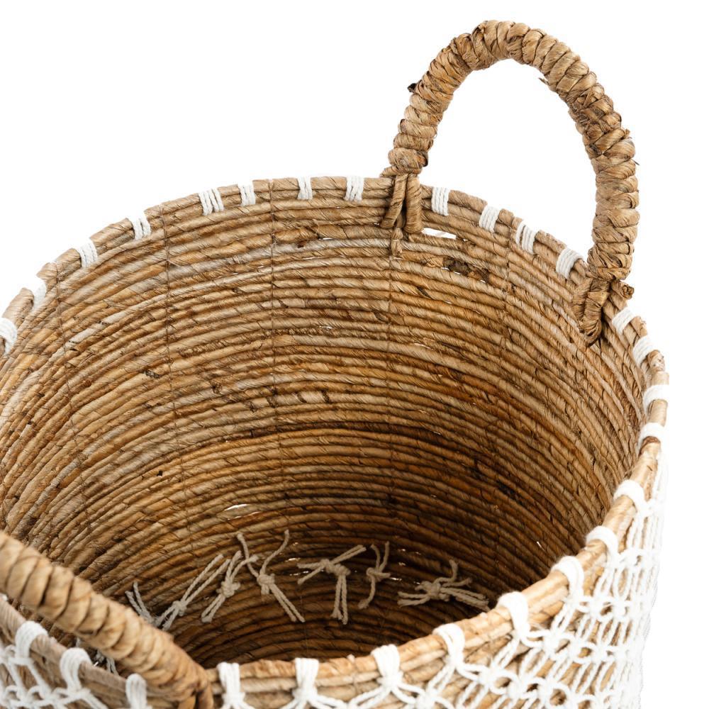 The Crossed Stitched Macrame Basket - Medium , Mand , Bazar Bizar , livinglovely.nl