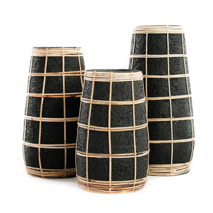 The Cutie Vase Black Naturel Large , Vaas , Bazar Bizar , livinglovely.nl