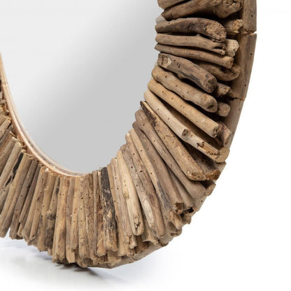 The Driftwood Halo Mirror - Natural - M , Spiegel , Bazar Bizar , livinglovely.nl