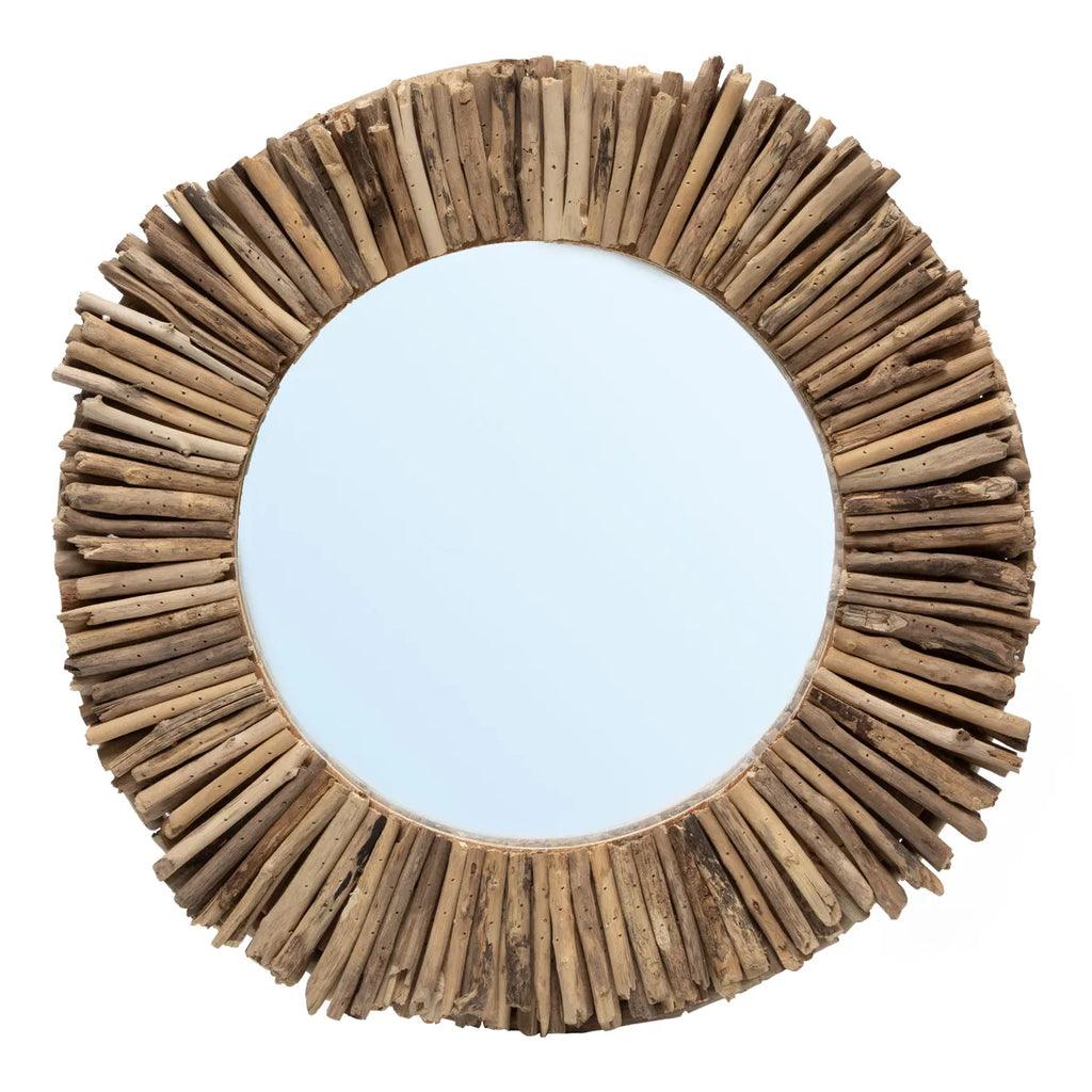 The Driftwood Halo Mirror - Natural - M , Spiegel , Bazar Bizar , livinglovely.nl