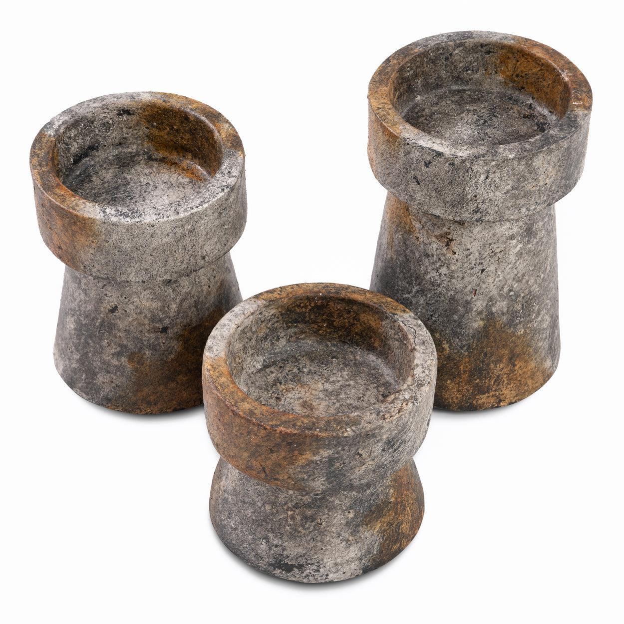 The Gypsy Candle Holder Antique Grey Medium , Kandelaar , Bazar Bizar , livinglovely.nl