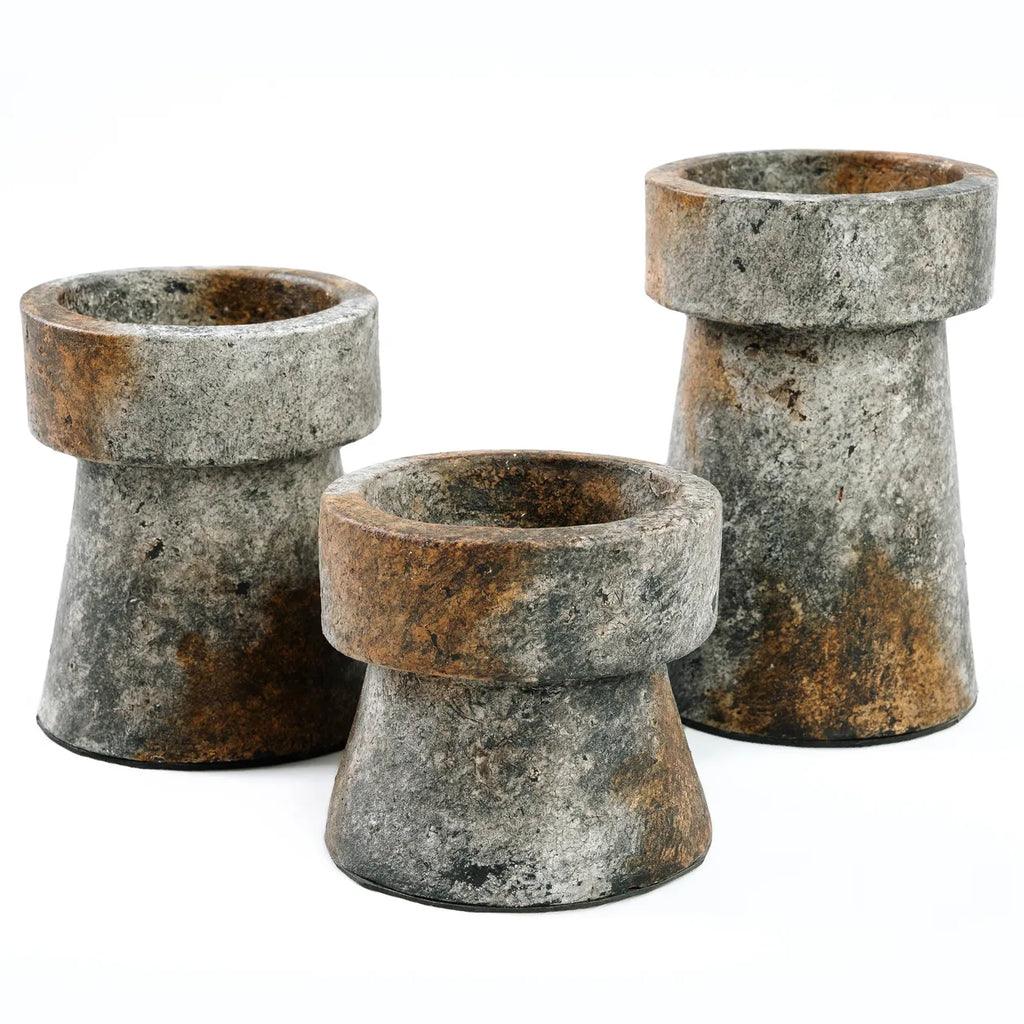 The Gypsy Candle Holder Antique Grey Medium , Kandelaar , Bazar Bizar , livinglovely.nl