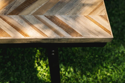 The Herringbone Bench - Natural - 150 , Bankje , Bazar Bizar , livinglovely.nl