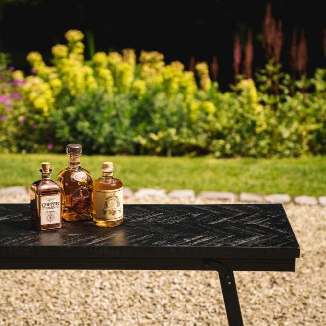 The Herringbone High Table - Black - 140cm , Sidetable , Bazar Bizar , livinglovely.nl