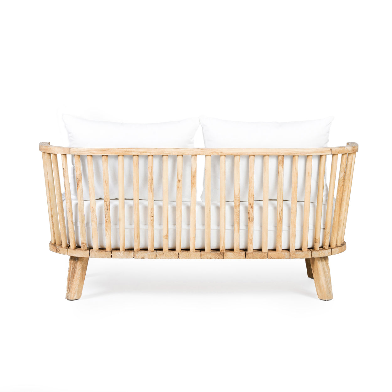 The Malawi Two Seater - Natural White - Outdoor bank - Bazar Bizar - livinglovely.nl