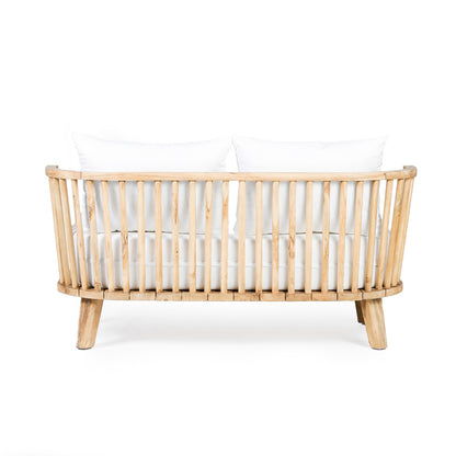 The Malawi Two Seater - Natural White - Outdoor bank - Bazar Bizar - livinglovely.nl