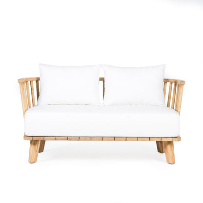 The Malawi Two Seater - Natural White - Outdoor bank - Bazar Bizar - livinglovely.nl