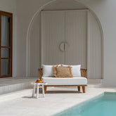The Malawi Two Seater - Natural White - Outdoor bank - Bazar Bizar - livinglovely.nl