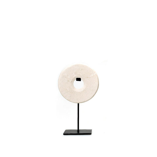 The Marble Disc on Stand White Small , Ornament , Bazar Bizar , livinglovely.nl