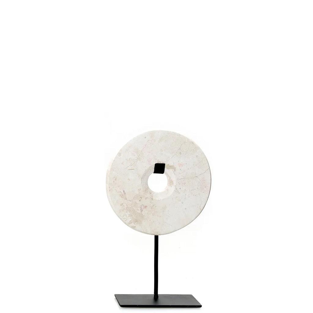 The Marble Disc on Stand White Small , Ornament , Bazar Bizar , livinglovely.nl