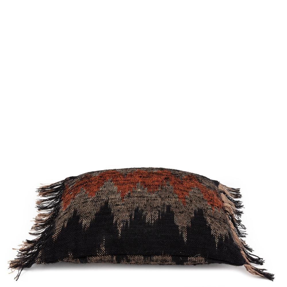 The Oh My Gee Cushion Cover - Black Orange - 40x40 , Kussenhoes , Bazar Bizar , livinglovely.nl