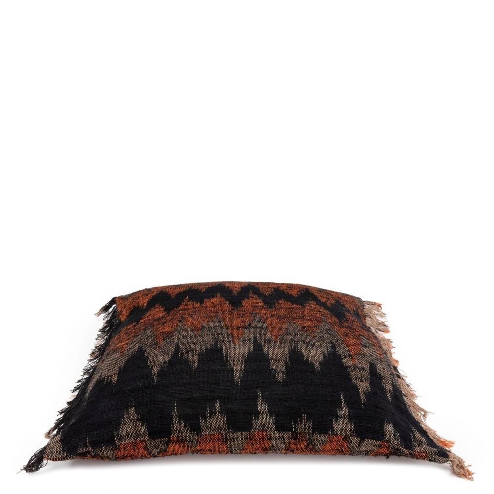 The Oh My Gee Cushion Cover - Black Orange - 60x60 , Kussenhoes , Bazar Bizar , livinglovely.nl