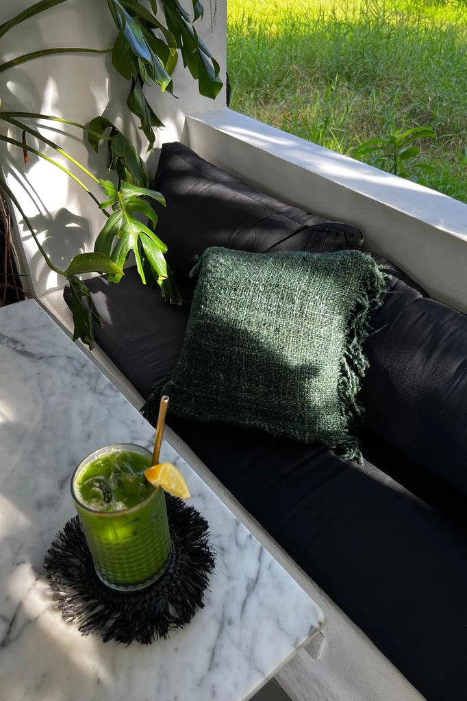 The Oh My Gee Cushion Cover - Forrest Green - 60x60 , Kussenhoes , Bazar Bizar , livinglovely.nl