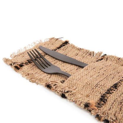 The Oh My Gee Cutlery Holder - Beige Black - Set of 4 , Keukenaccessoire , Bazar Bizar , livinglovely.nl