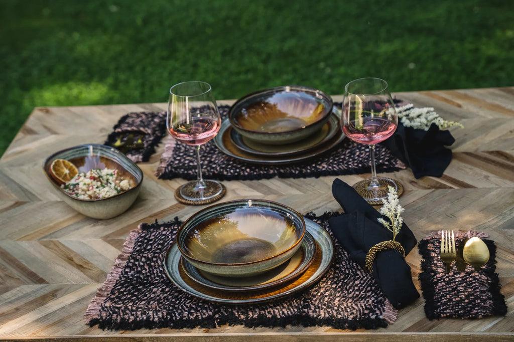 The Oh My Gee Placemat - Black Copper - Set of 4 , Placemat , Bazar Bizar , livinglovely.nl