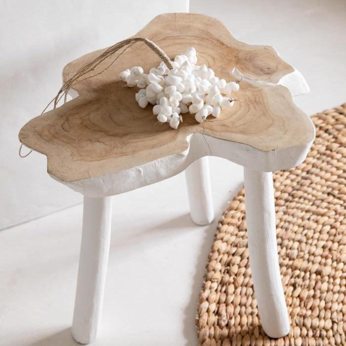 The Organic Side Table - Naturel White , Bijzettafel , Bazar Bizar , livinglovely.nl