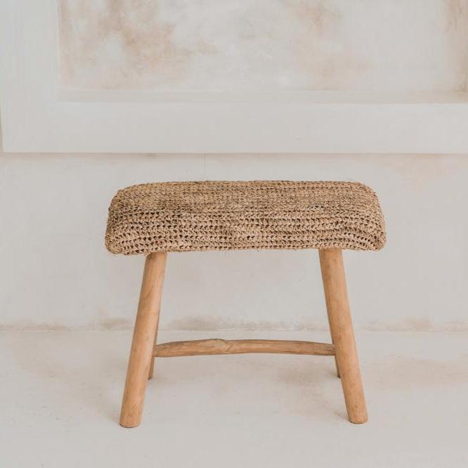 The Raffia Bench - Natural - Kruk - Bazar Bizar - livinglovely.nl