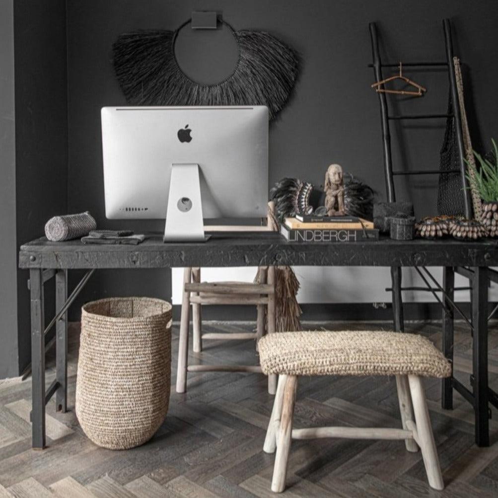 The Raffia Bench - Natural - Kruk - Bazar Bizar - livinglovely.nl