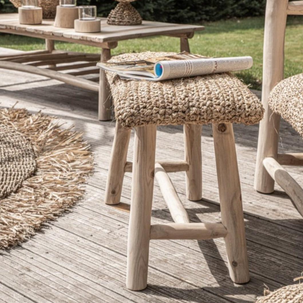 The Raffia Bench - Natural - Kruk - Bazar Bizar - livinglovely.nl