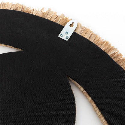 The Raffia Eye Mirror - Natural - M , Spiegel , Bazar Bizar , livinglovely.nl