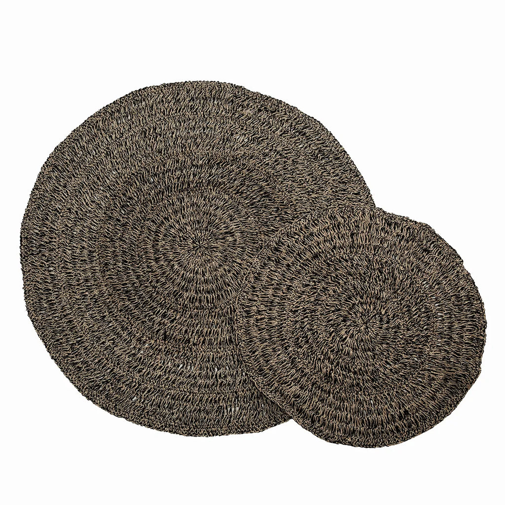 The Seagrass Carpet - Natural Black - 100 , Vloerkleed , Bazar Bizar , livinglovely.nl