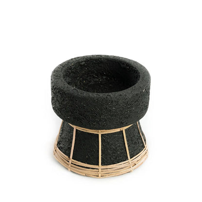 The Serene Candle Holder Black Natural Small , Kandelaar , Bazar Bizar , livinglovely.nl