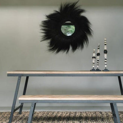 The Simba Mirror - Black - M , Spiegel , Bazar Bizar , livinglovely.nl