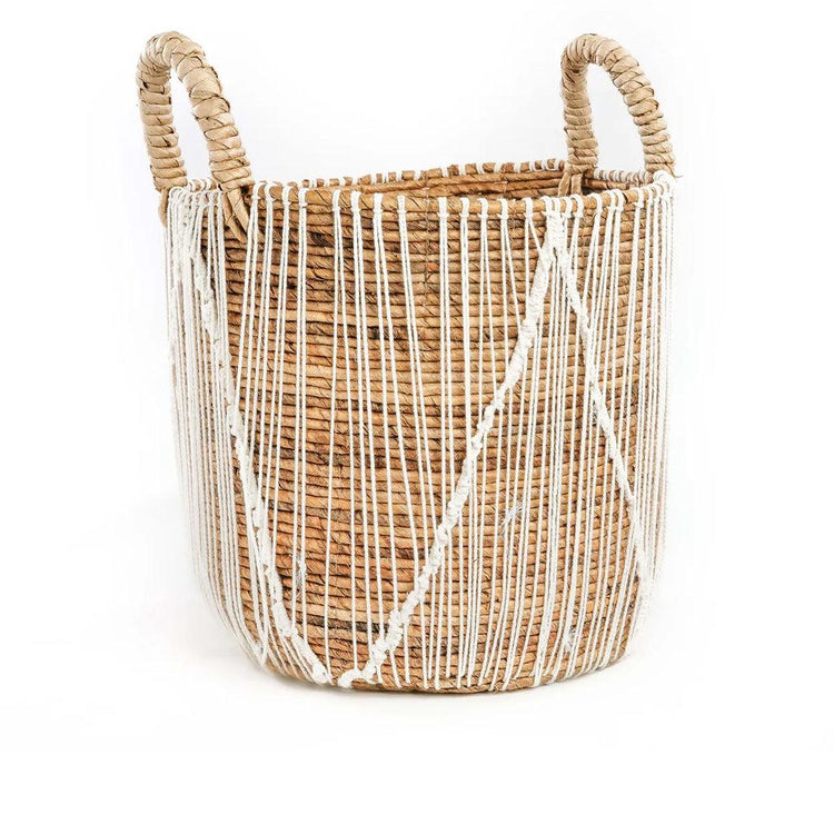 The Straight Stitched Macrame Basket - Large , Mand , Bazar Bizar , livinglovely.nl