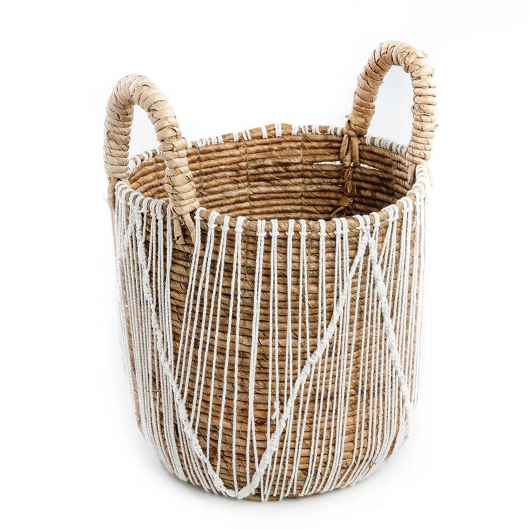 The Straight Stitched Macrame Basket - Medium , Mand , Bazar Bizar , livinglovely.nl