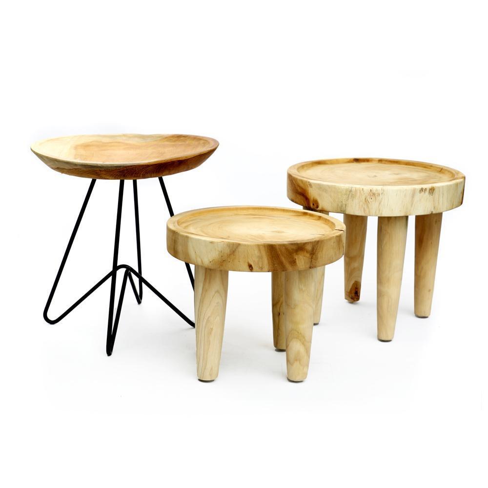 The Suar Side Table - Natural , Bijzettafel , Bazar Bizar , livinglovely.nl