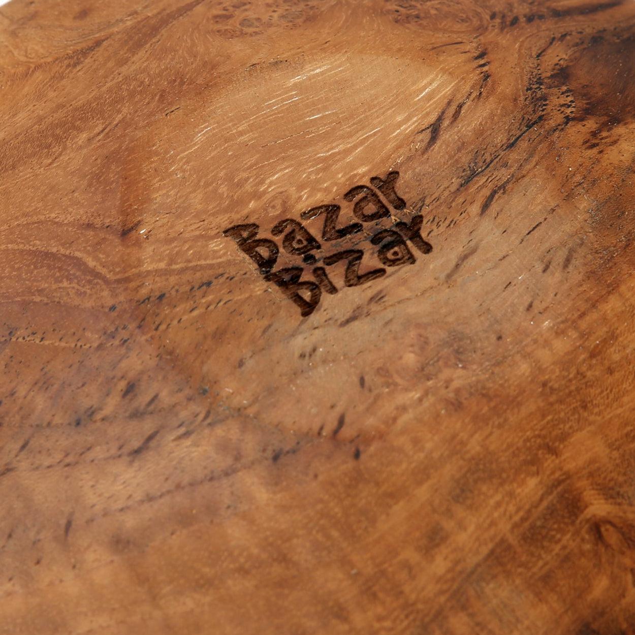 The Teak Root Round Plate Extra Large , Bord , Bazar Bizar , livinglovely.nl